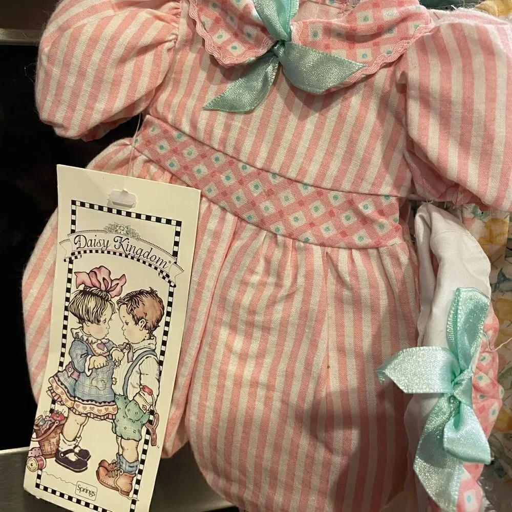 4 Daisy Kingdom Doll Dresses With Bonnets NWT